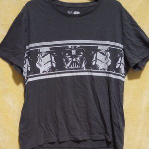 Muted Black/ Charcoal Gray - Men's L Graphic Tee - Star Wars T-Shirt
